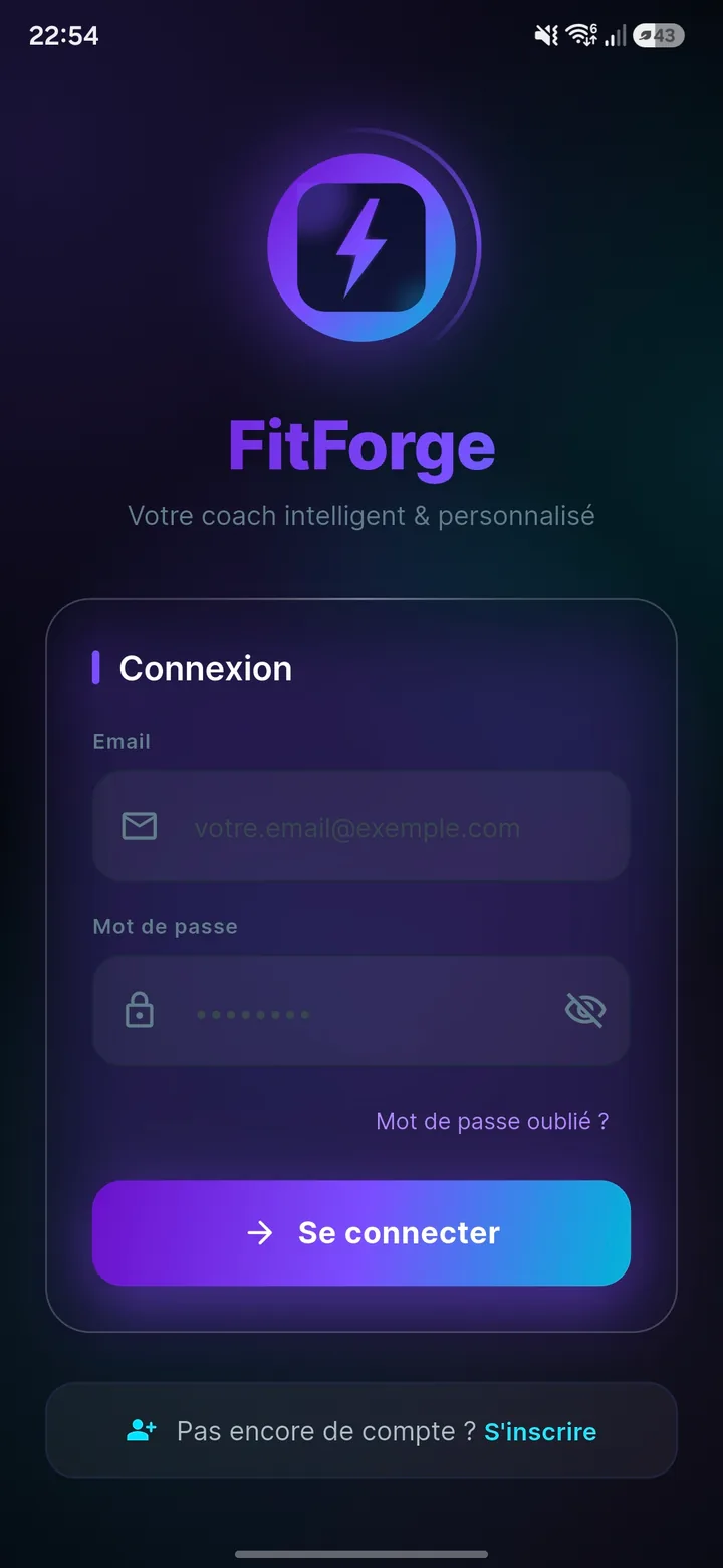 FitForge AI — Coaching sportif — Captures d'écran 2