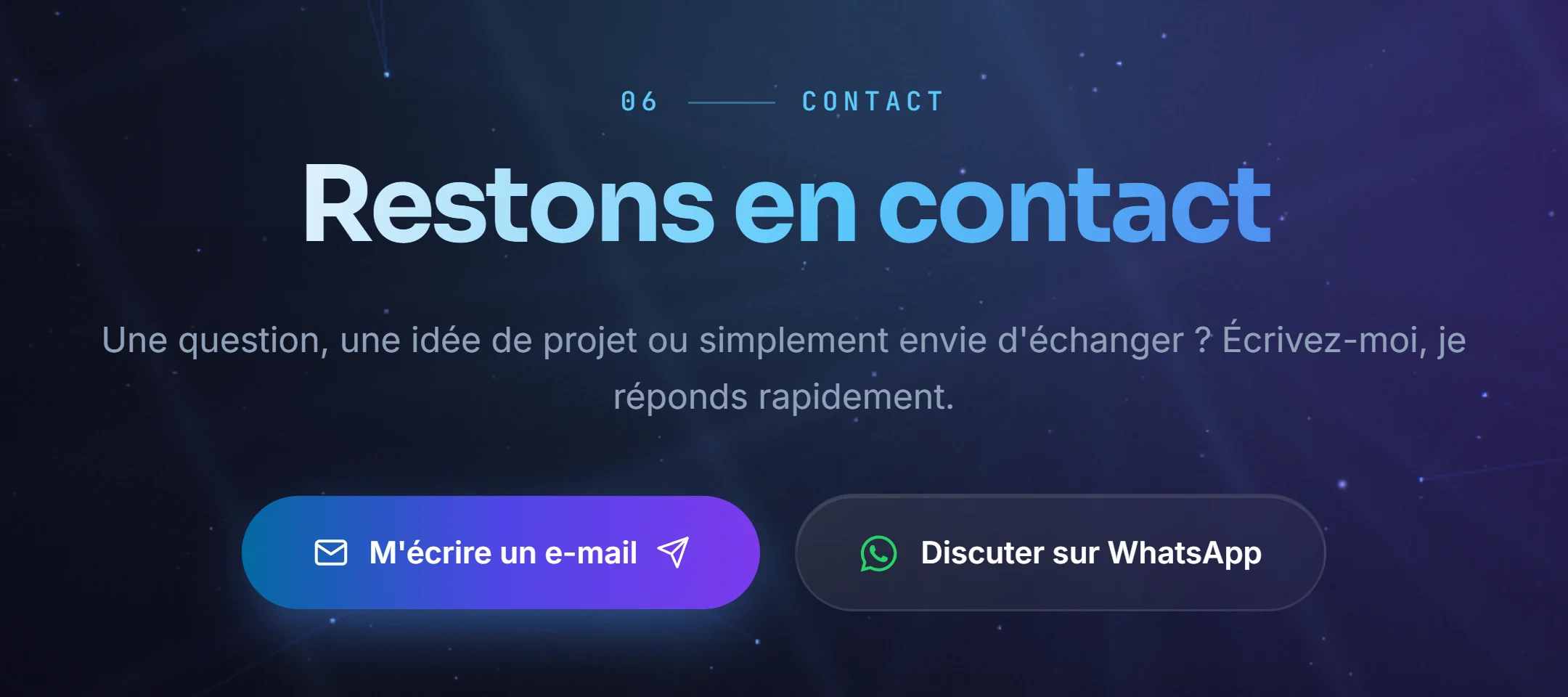 Une carte de contact à emporter